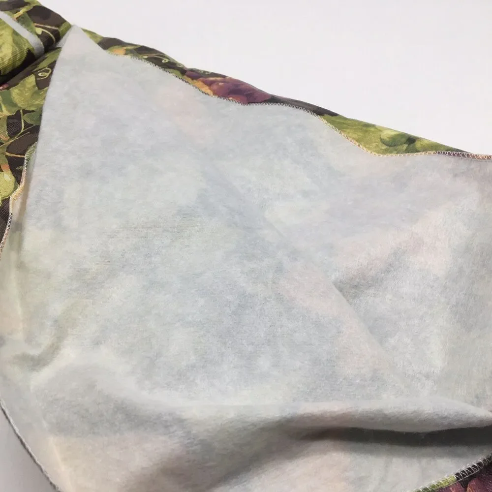 VTG 61”x83” Vinyl Flannel Back Tablecloth Fruit Leaves Indoor Outdoor Open Box